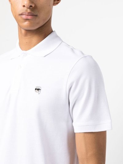 Karl Lagerfeld Iconic 2.0 White Golf Shirt