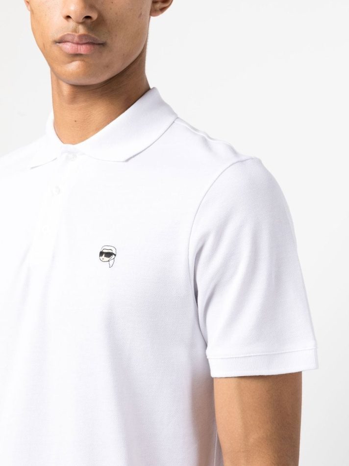 Karl Lagerfeld Iconic 2.0 White Golf Shirt