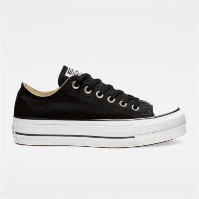 All Star Converse Canvas Platform Black