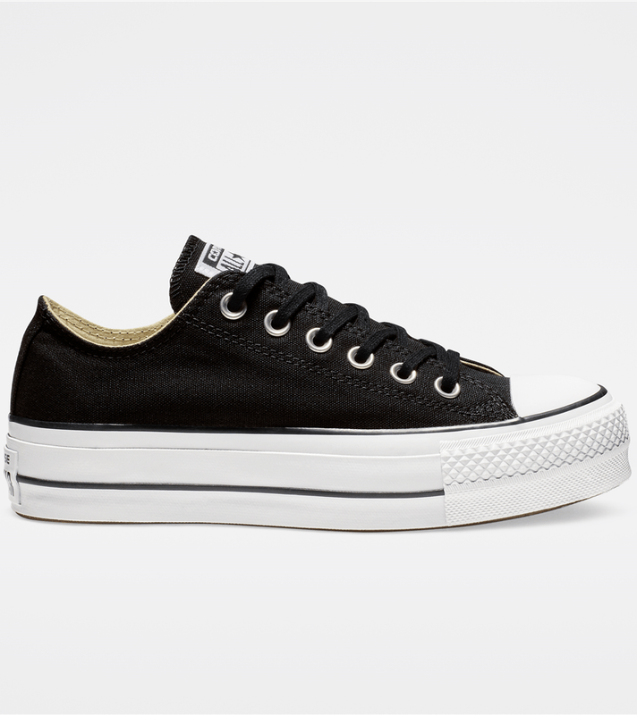 All Star Converse Canvas Platform Black