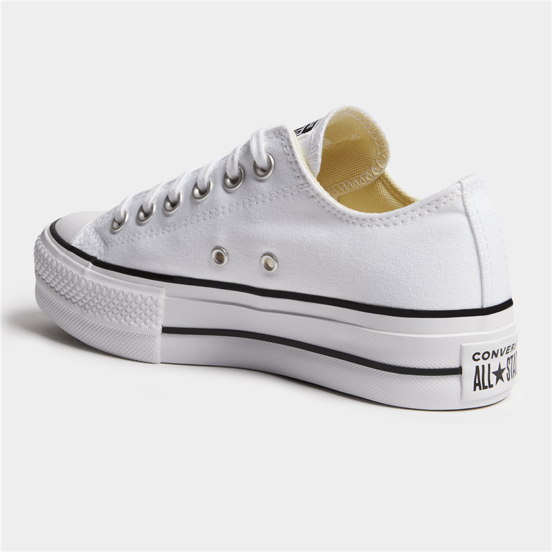 All Star Converse Canvas Platform Low Cut White - Image 3