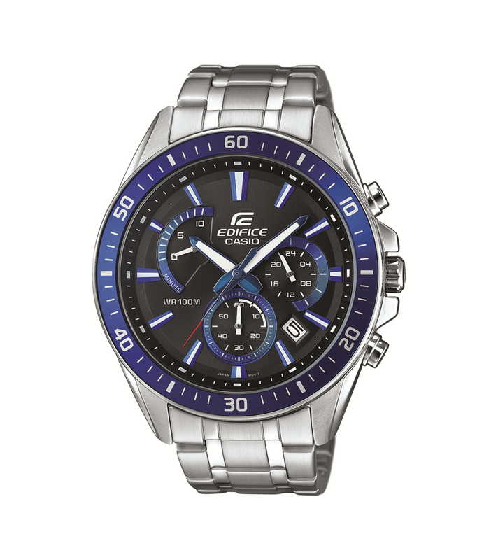 Casio Edifice Blue Ion Plating Bezel Chronograph Watch/Timepiece