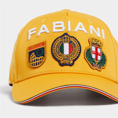 Fabiani "Italy" City Spaces Mustard Badge Peak Branded Cap