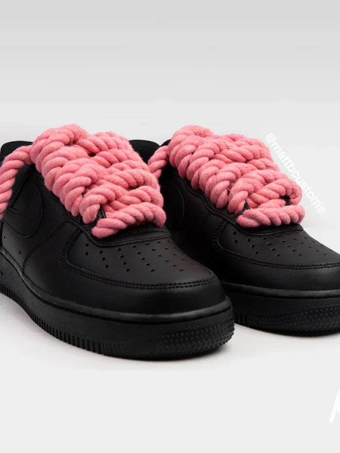 Nike Air Force 1 Rope Lace "Black on Peach"