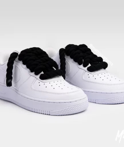 Nike Air Force 1 Rope Lace "Black on White"