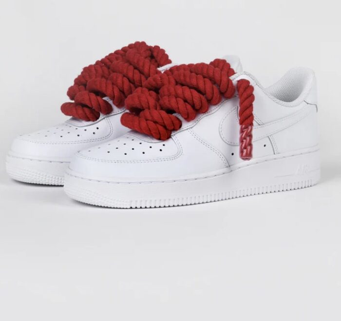 Nike Air Force 1 Rope Lace Red Moon