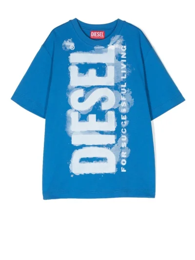 Diesel Blue T - Shirt with Front Logo