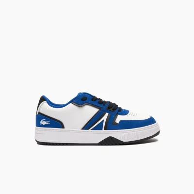 Lacoste Coated Leather Trainers Blue Colour