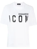Dsquared2 'ICON' Logo Print White T-Shirt