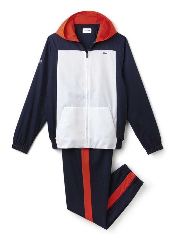 Lacoste White-Red Lightweight Tracksuit Set