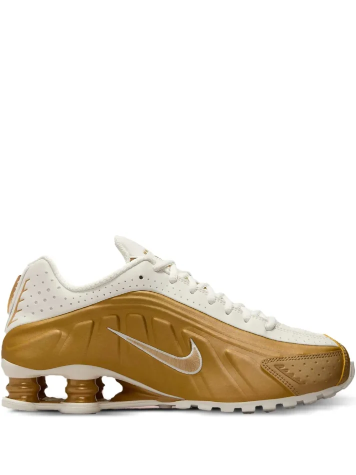 Nike Shox R4 Metallic Gold & White